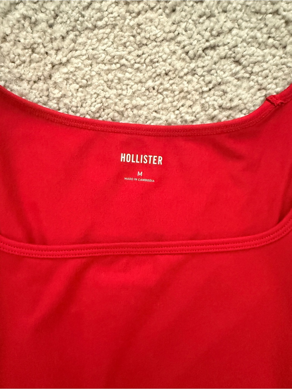 Two Hollister Blue & Red Scoop Neck Bodysuits - Picture 3 of 4